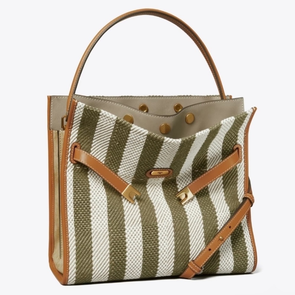 Tory Burch Lee Radziwill Striped Tote Bag